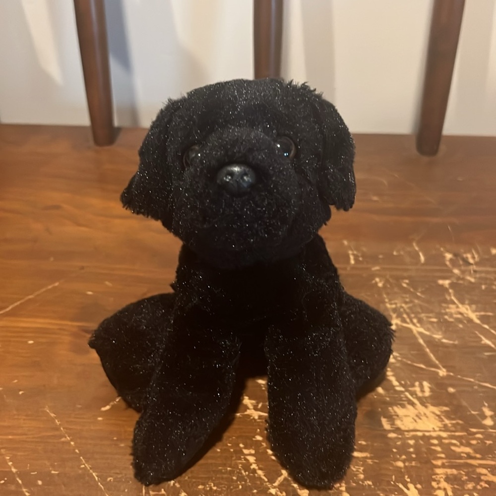 Aurora World Black Lab Puppy Dog Plush 8" Stuffed Animal Toy